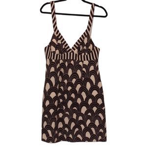 Trina Turk brown and white  Mini Dress Women Size 8